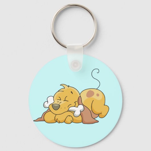 Gelukkige Hond met de T-shirts en de Giften van Sleutelhanger (Voorkant)