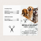 Gelukkige hondenoppas | Verzorgingsbedrijf visitek Visitekaartjes (Buitenkant ongevouwen)