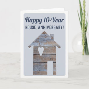 Gelukkige Houseaversary van 10 jaar Kaart