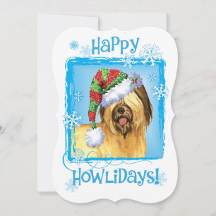 Gelukkige Howlidays Briard Feestdagenkaart