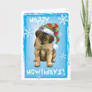 Gelukkige Howlidays Leonberger Feestdagen Kaart
