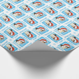 Gelukkige Howlidays Russell Terrier Cadeaupapier