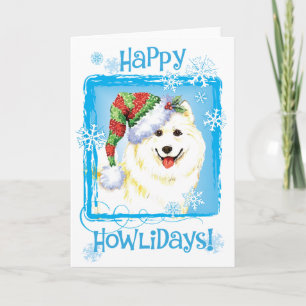 Gelukkige Howlidays Samoyed Feestdagen Kaart
