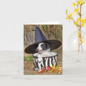 Gelukkige "Howloween"! Kaart (Gele Bloem)