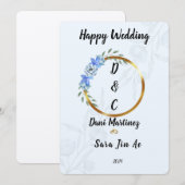 Gelukkige Huwelijken Happy Wedding Kaart (Voorkant / Achterkant)