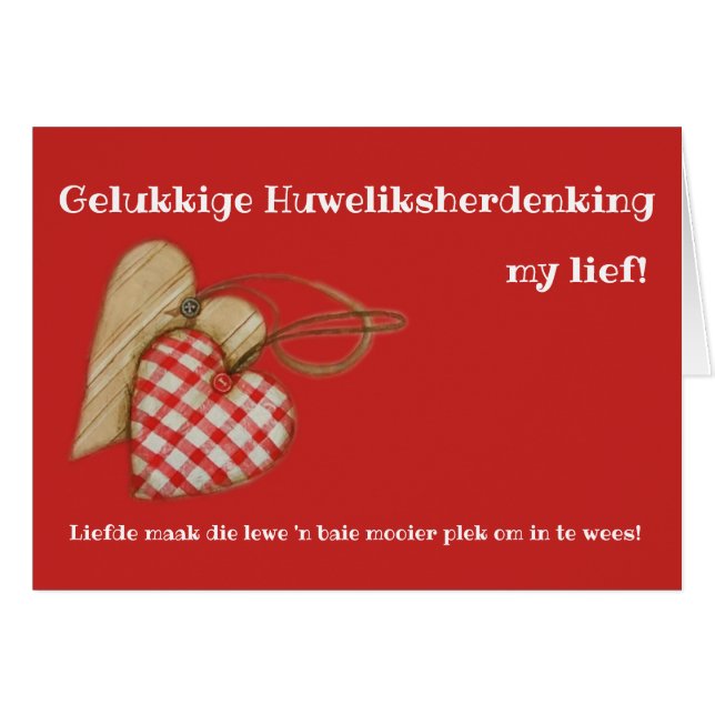 Gelukkige Huweliksherdenking ma vie ! (Devant horizontal)