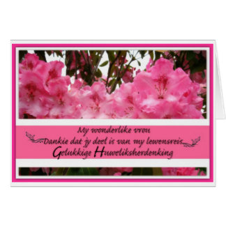 Gelukkige Huweliksherdenking mon vrou