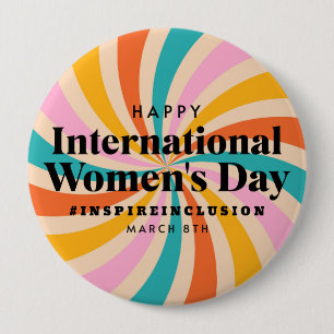 Gelukkige Internationale Vrouwendag 8 maart Butt Ronde Button 4,0 Cm