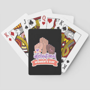 Gelukkige Internationale Vrouwendag Pokerkaarten