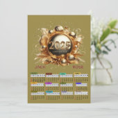 Gelukkige jaarkalender 2025 kaart (Staand voorkant)