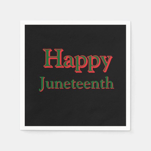 GELUKKIGE JUNETEENTH-SERVETTEN SERVET (Voorkant)