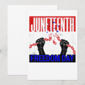 gelukkige juneteenth vrijheid afro-amerikaanse fee kaart (Voorkant / Achterkant)