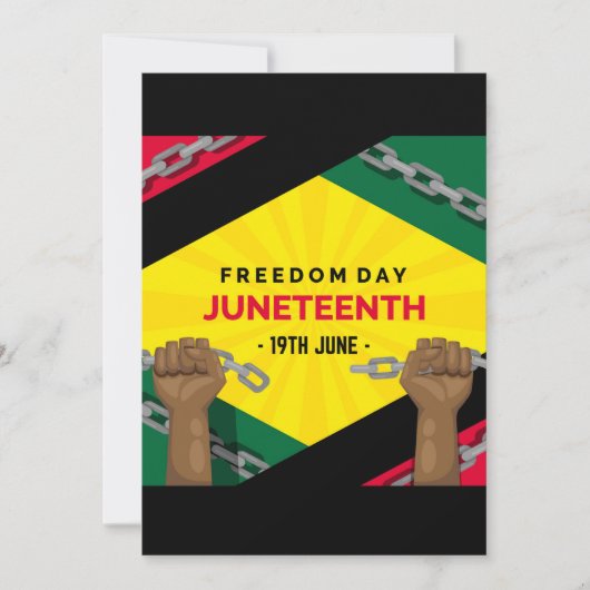gelukkige juntiende dag van vrijheid kaart (Voorkant)