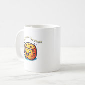 Gelukkige kaas, ja alsjeblieft koffiemok (Voorkant links)