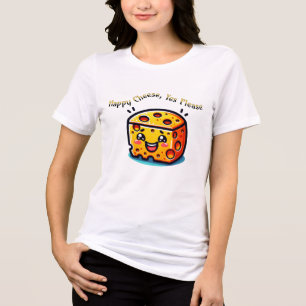 Gelukkige kaas, ja alsjeblieft Tri-Blend shirt