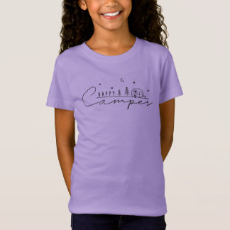 Gelukkige Kampeerder Silhouet T-shirt