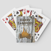 Gelukkige kampeerders Zwart Pokerkaarten (Achterkant)