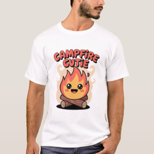 Gelukkige Kampvuur Sfeer Grappig Kamperen T-shirt
