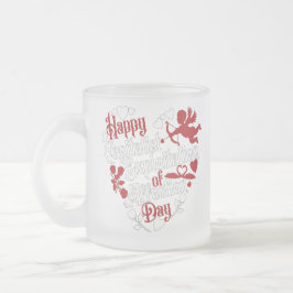 Gelukkige kapitalistische uitbuiting van affectied matglas koffiemok