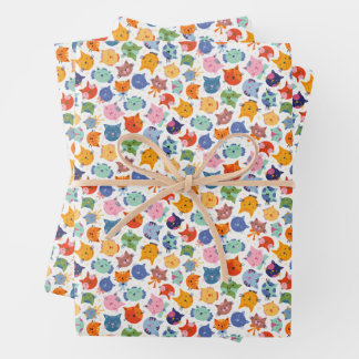 Gelukkige katten inpakpapier vel