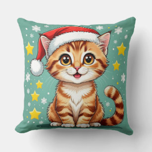 🎅 Gelukkige Katten Kerst Scene 🐾 Kussen