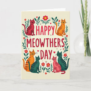 Gelukkige Kattenmoederdag Katten Kaart