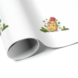 Gelukkige Kawaii Marokkaanse Balgha - Traditioneel Cadeaupapier