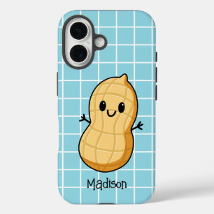 Gelukkige Kawaii Pinda Cartoon – Schattige Glimlac iPhone 16 Hoesje
