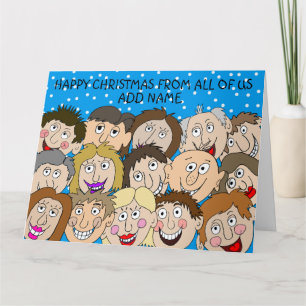 Gelukkige kerst van ons allemaal kaart