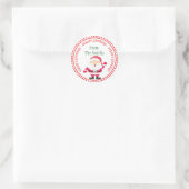 Gelukkige Kerstman Dot Circle Labels (Tas)