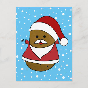 Gelukkige Kerstman Kerstaardappel Briefkaart