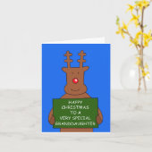 Gelukkige Kerstmis Kleindochter Kaart (Gele Bloem)