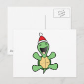 Gelukkige Kerstmis van de Schildpad Feestdagenkaart (Voorkant / Achterkant)