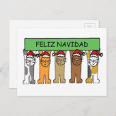 Gelukkige Kerstmis van Navidad van Feliz in het Feestdagenkaart (Voorkant / Achterkant)