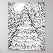 Gelukkige Kerstmis Volwassen Kleuring Poster (Voorkant)