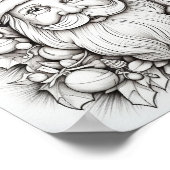 Gelukkige Kerstmis Volwassen Kleuring Poster (Hoek)