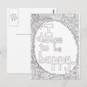 gelukkige keuze briefkaart (Voorkant / Achterkant)