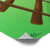 Gelukkige Kinder spelen buitenshuis Poster (Hoek)