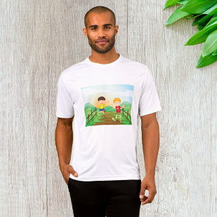 Gelukkige Kinderen Die Buiten Spelen T-shirt
