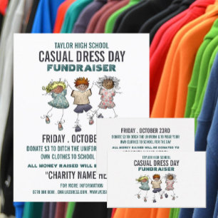 Gelukkige Kinderen, Fundraisingadvertentie Casual  Flyer