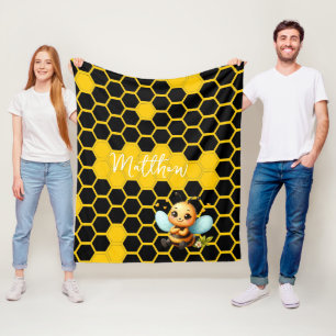 Gelukkige Kleine Bij-maatwerk Fleece Deken