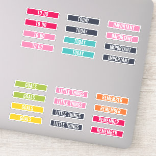 Gelukkige Kleuren Herinnering Om Planner Sticker