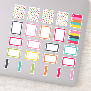 Gelukkige Kleuren Volle Half Box Planner Sticker