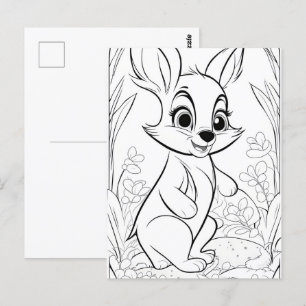 Gelukkige Kleurplaat Briefkaart