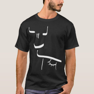 Gelukkige Koe Stick Figure Boerderij T-shirt