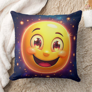 Gelukkige Kosmische Ogen Emoji Kussen
