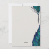 Gelukkige Krishna Janmashtami Peacock Feather Feestdagenkaart (Achterkant)