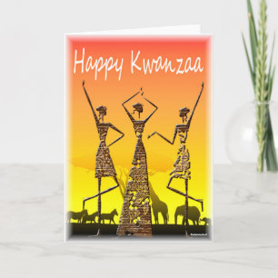 Gelukkige Kwanzaa Feestdagen Kaart