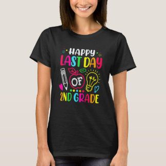 Gelukkige laatste dag van de 2e klas leraar leerli t-shirt
