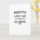 Gelukkige laatste dag van de leerkrachten en leerl kaart (Gele Bloem)